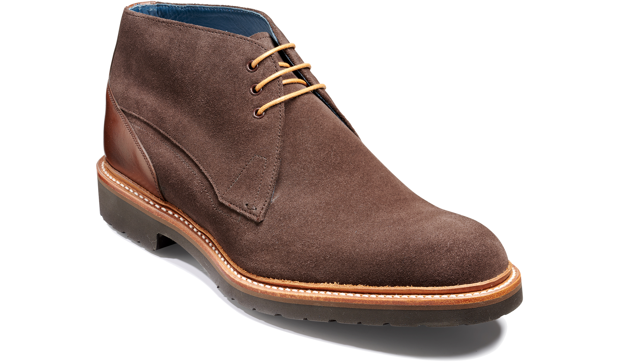 Bronx Bitter Chocolate Suede Walnut Calf Barker Shoes UK