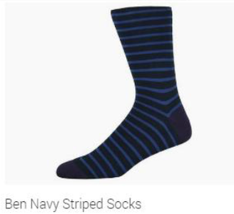Ben1 (Single) -  Navy Striped