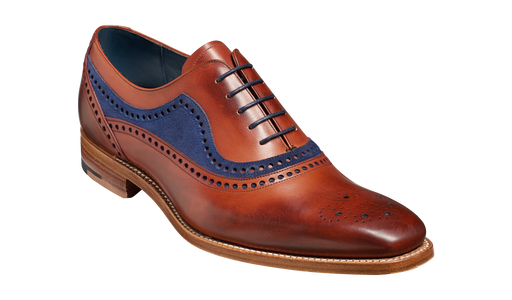 Brandon - Rosewood Calf / Navy Suede