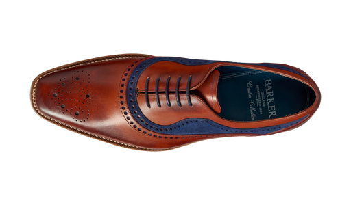 Brandon - Rosewood Calf / Navy Suede