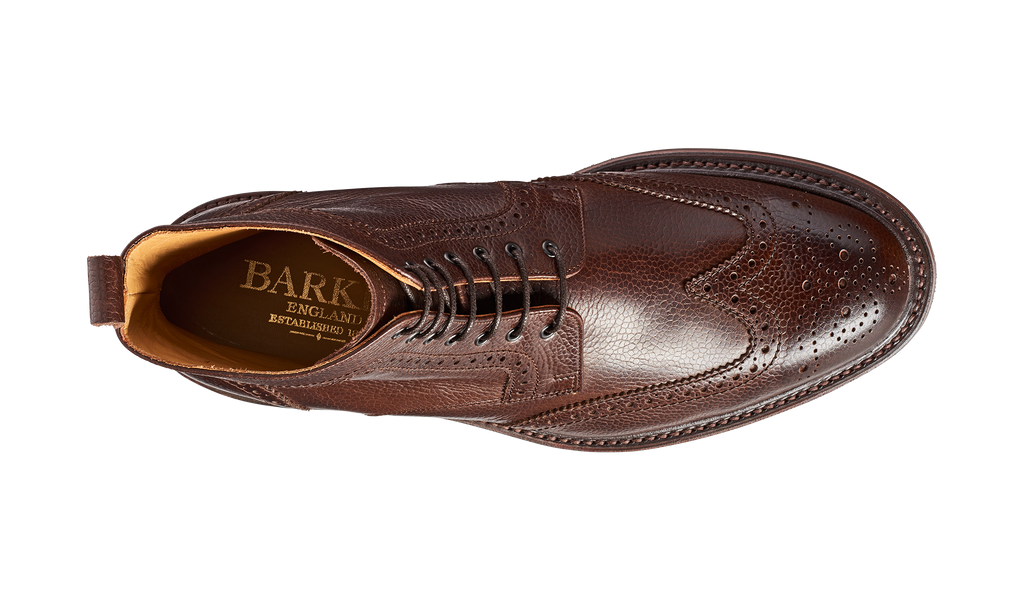 Carol R. Brown Calder Calder - Dark Brown Grain | Mens Wingtip Boot | Barker Shoes UK