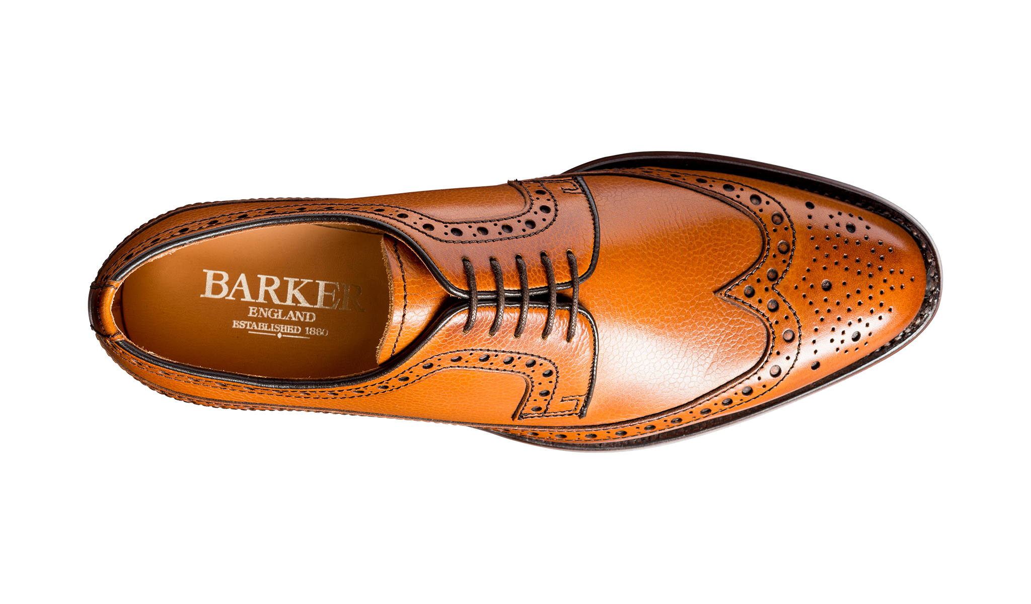 Calvay - Cedar Grain Longwing | Mens Brogue | Barker Shoes UK