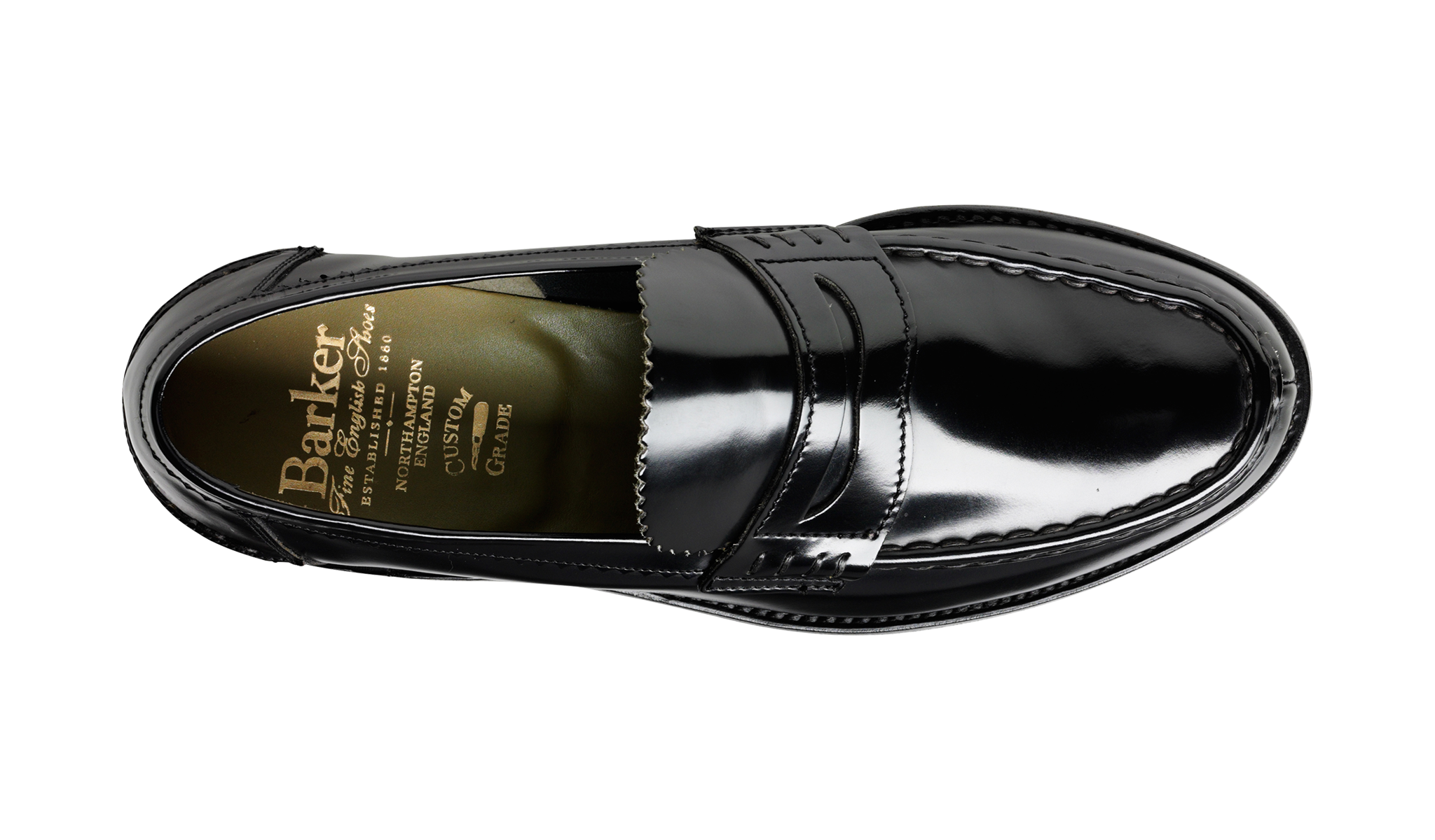 Caruso Burgundy Hi Shine Loafer Shoes For Mens Barker Shoes UK