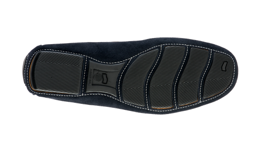 Denby - Navy Suede / Brown Collar