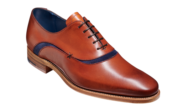 Emerson - Antique Rosewood Navy Suede | Barker Shoes UK