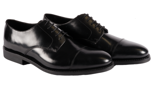 Derby Toe Cap - Black Hi Shine