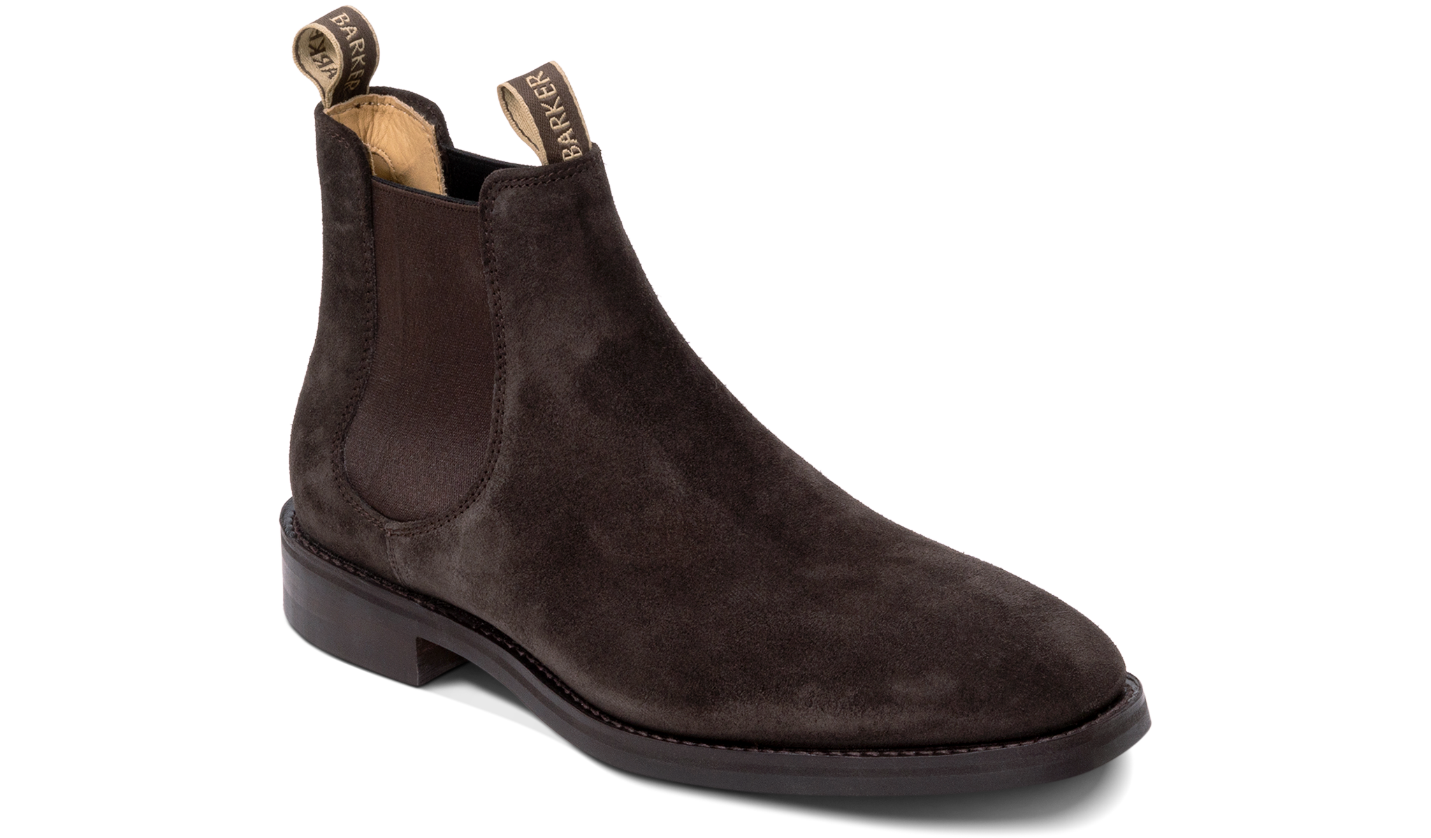 Sutton Dark Brown Suede Barker Shoes UK