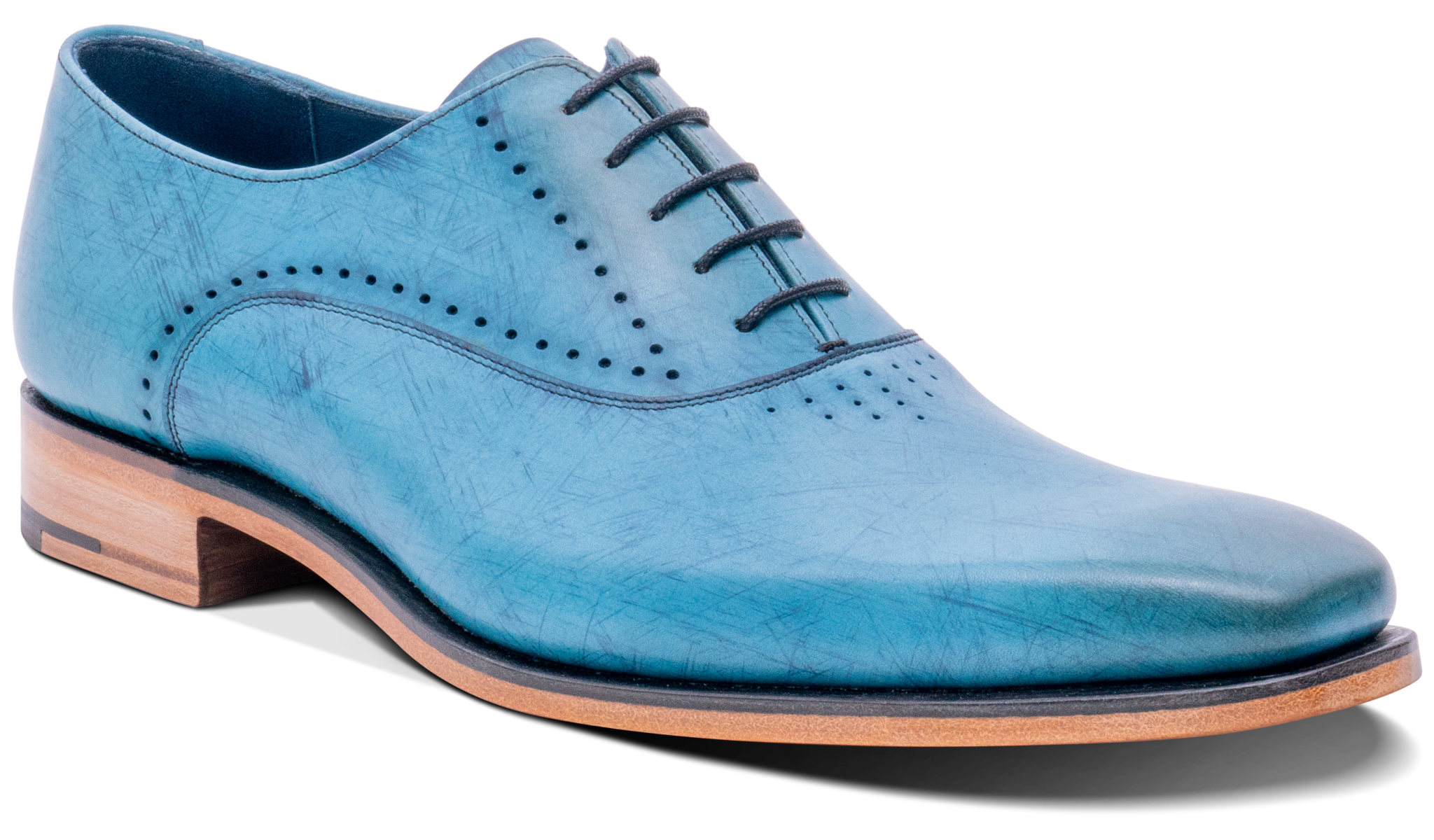 Witney Blue Calf Hatch Effect Barker Shoes UK