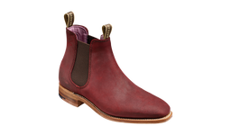 Gina Plum Waxy Suede Womens Chelsea Boot Barker Shoes UK