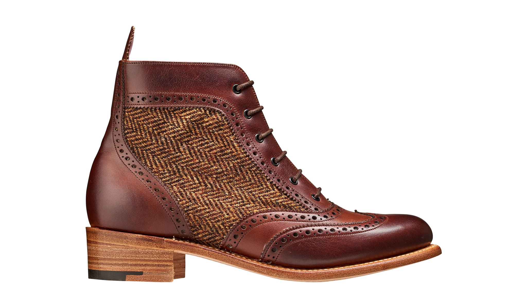 Tweed and discount leather boots