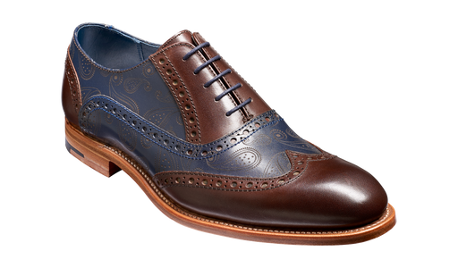 Grant - Walnut / Navy Calf / Paisley Laser