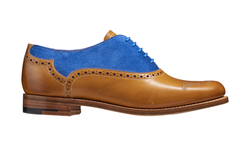Gwen Cedar Calf Sky Blue Suede Barker Shoes UK