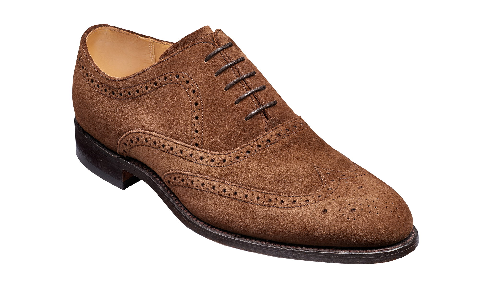 Hampstead - Castagnia Suede | Mens Oxford Brogue | Barker Shoes UK