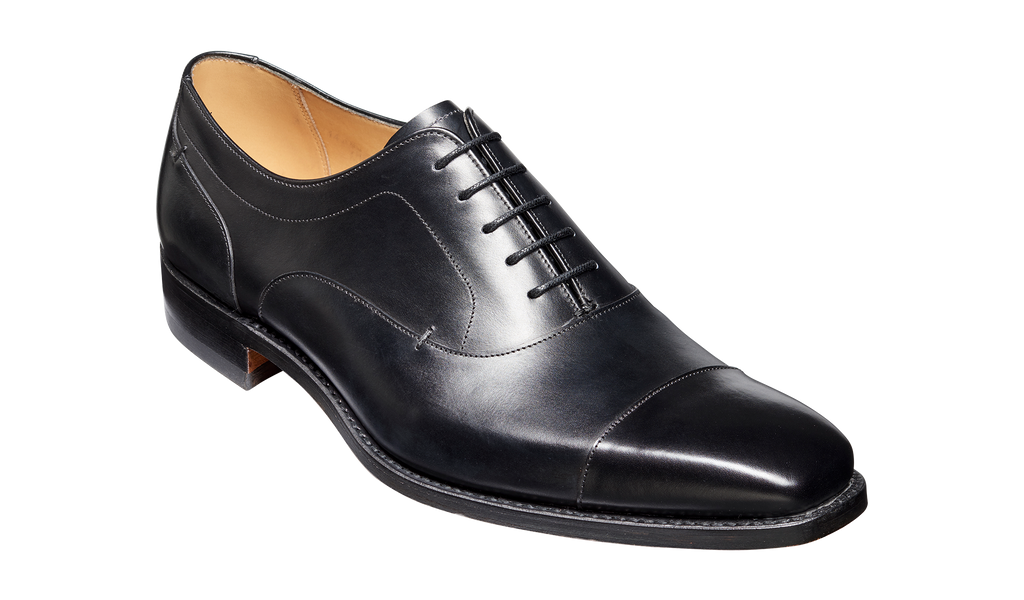 Liam - Black Calf Toe Cap Oxford | Mens Oxford | Barker Shoes UK