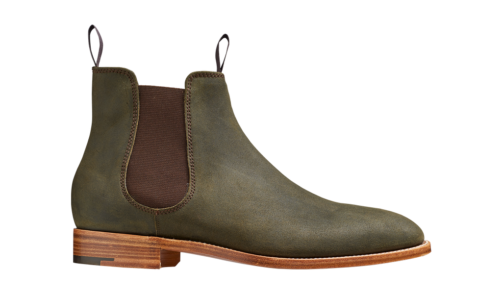 Mansfield - Green Waxy Suede