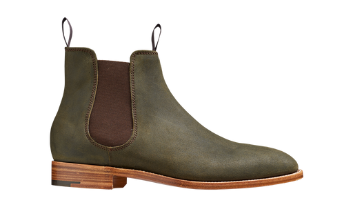 Mansfield - Green Waxy Suede