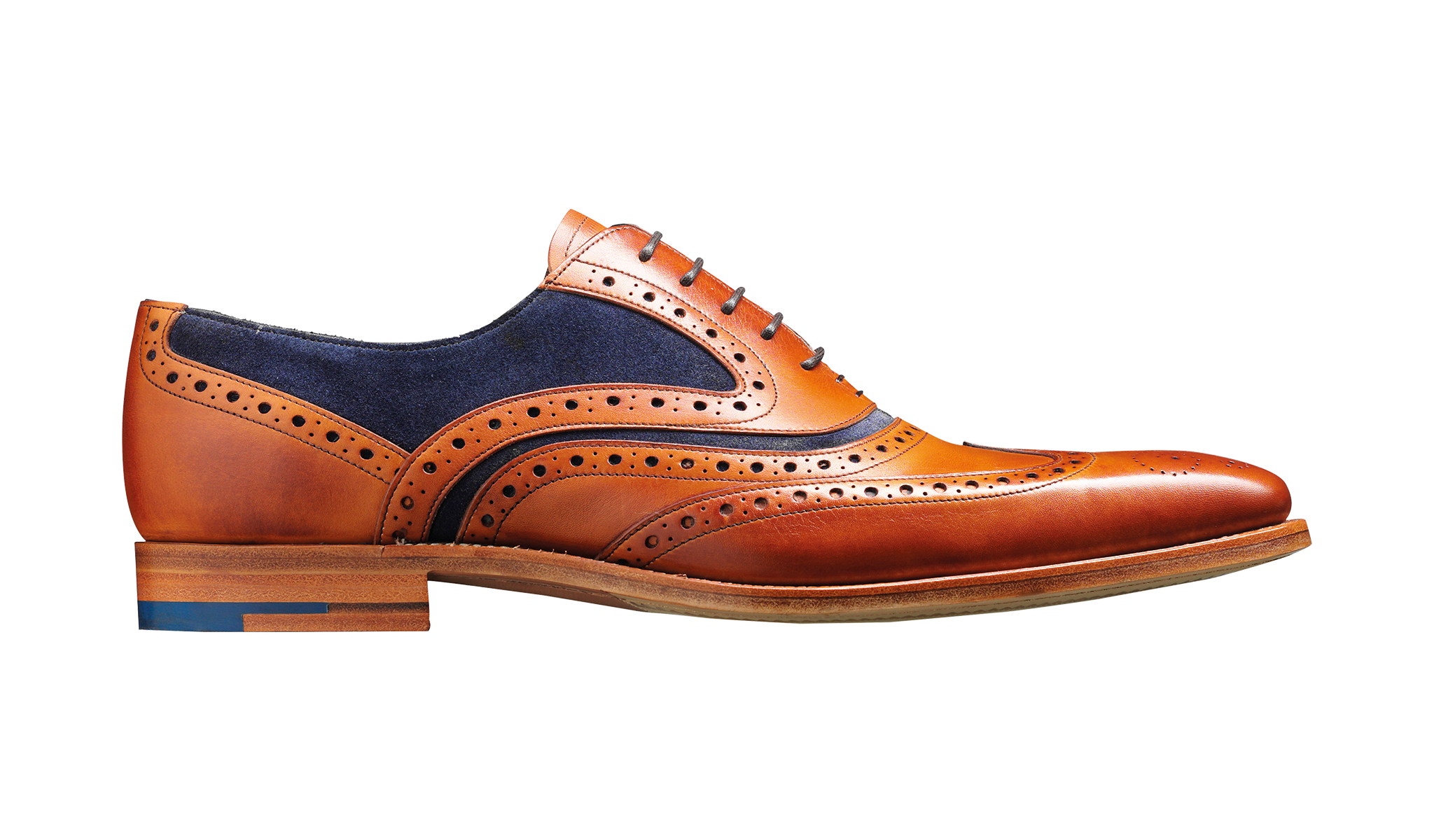 Mens tan 2025 and blue brogues