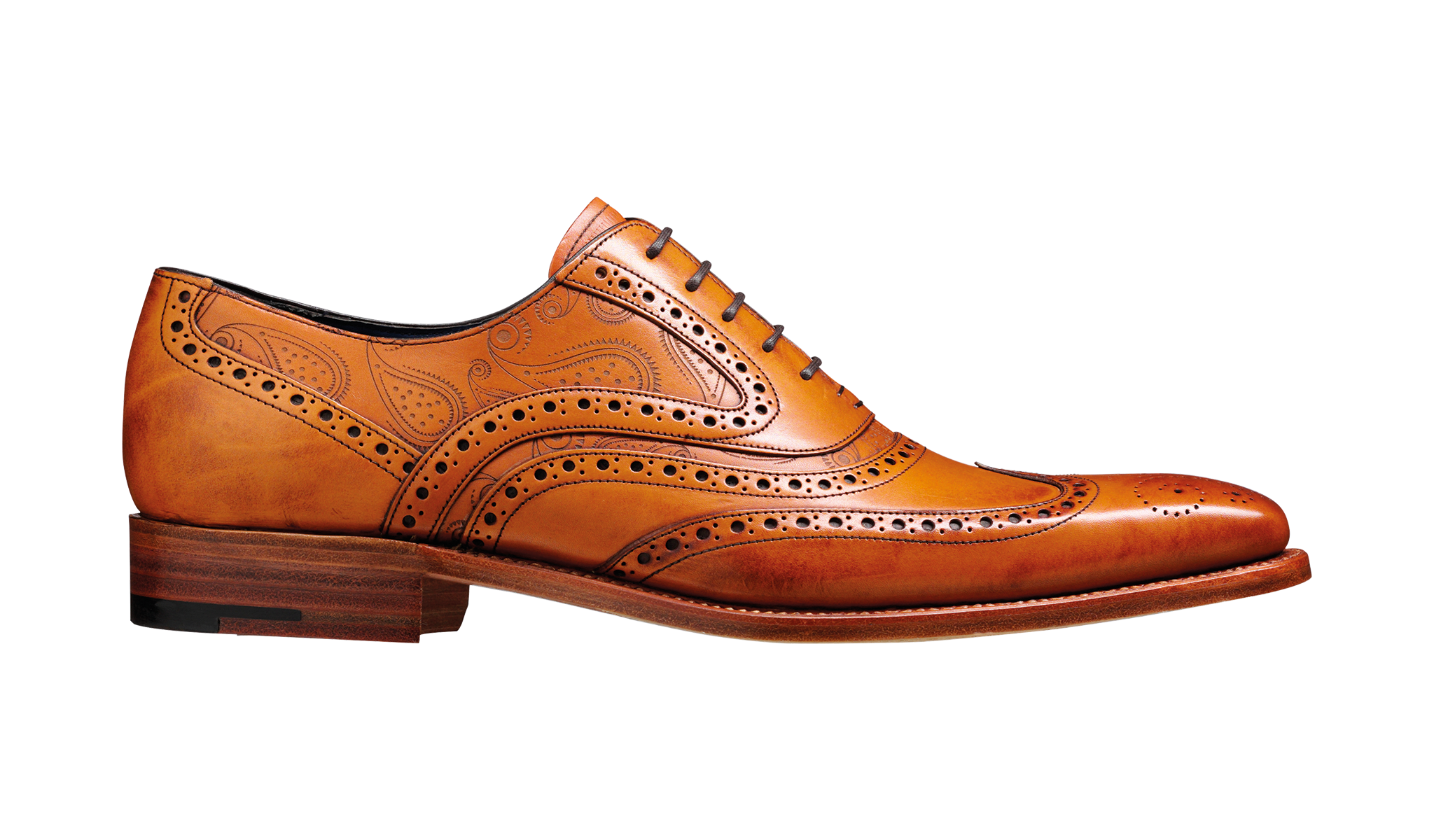McClean Cedar Calf Paisley Laser Mens Oxford Brogue Barker Shoes UK