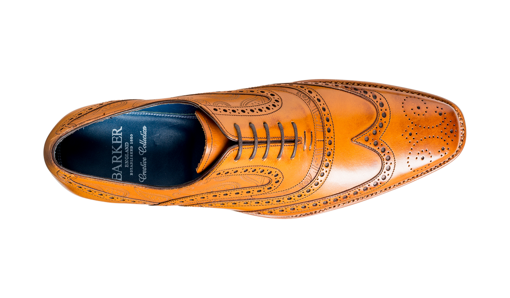 barker mcclean cedar calf paisley laser