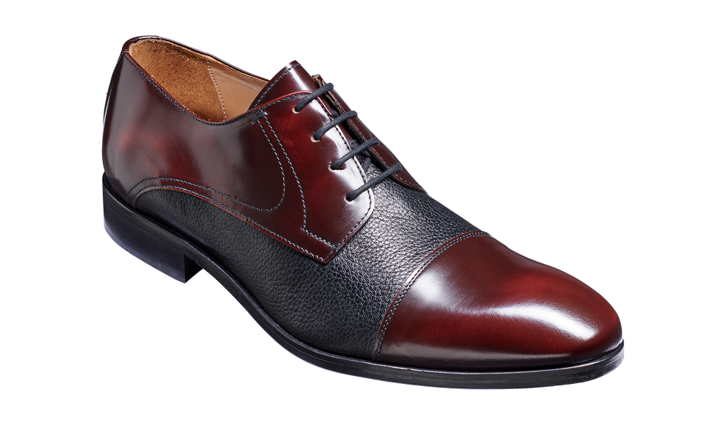 Southwold - Burgundy Hi-Shine / Black Deerskin