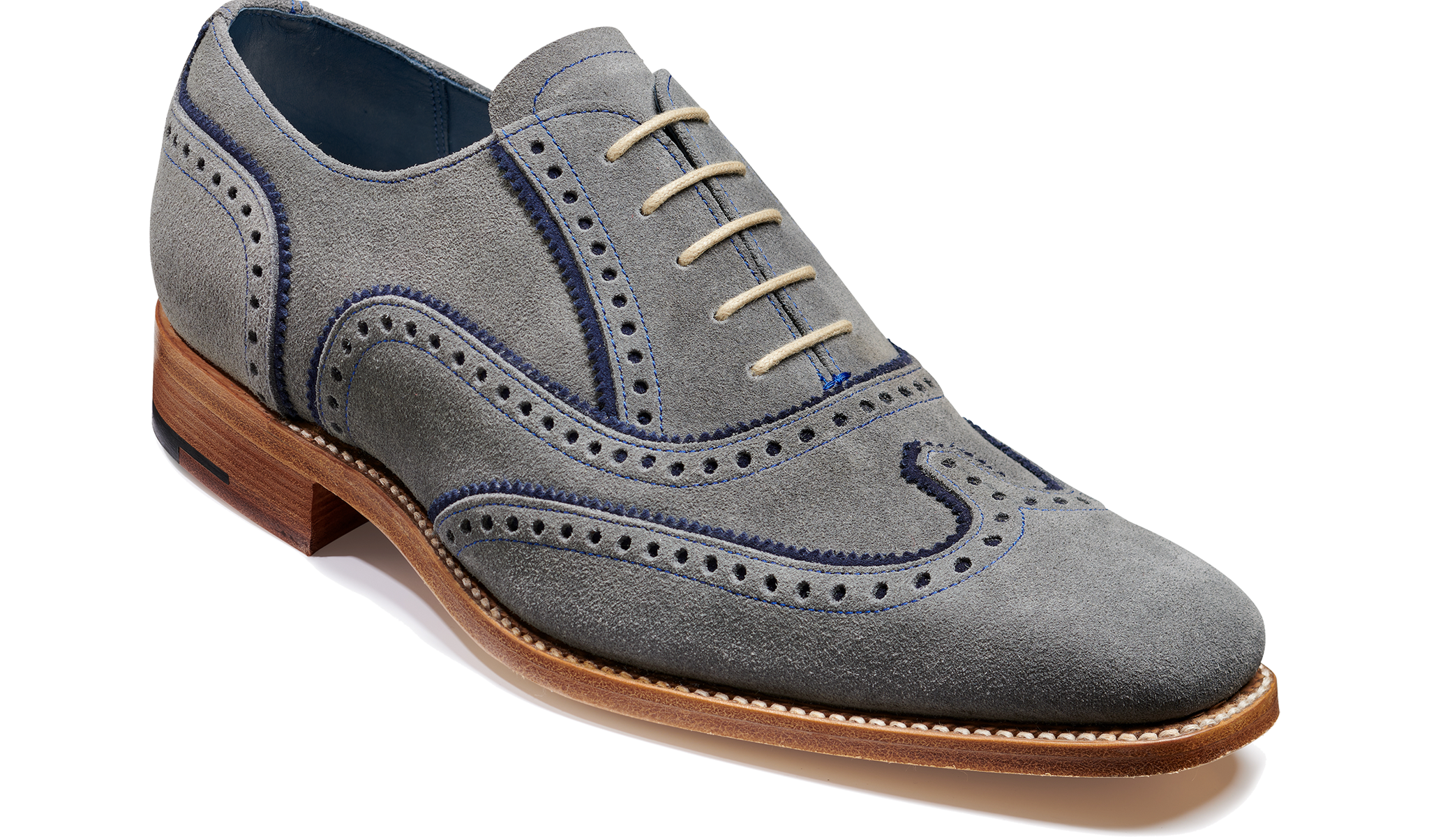 Grey suede brogue sales