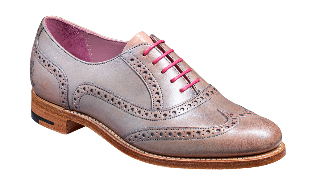 Santina - Lilac / Silver Hand Painted