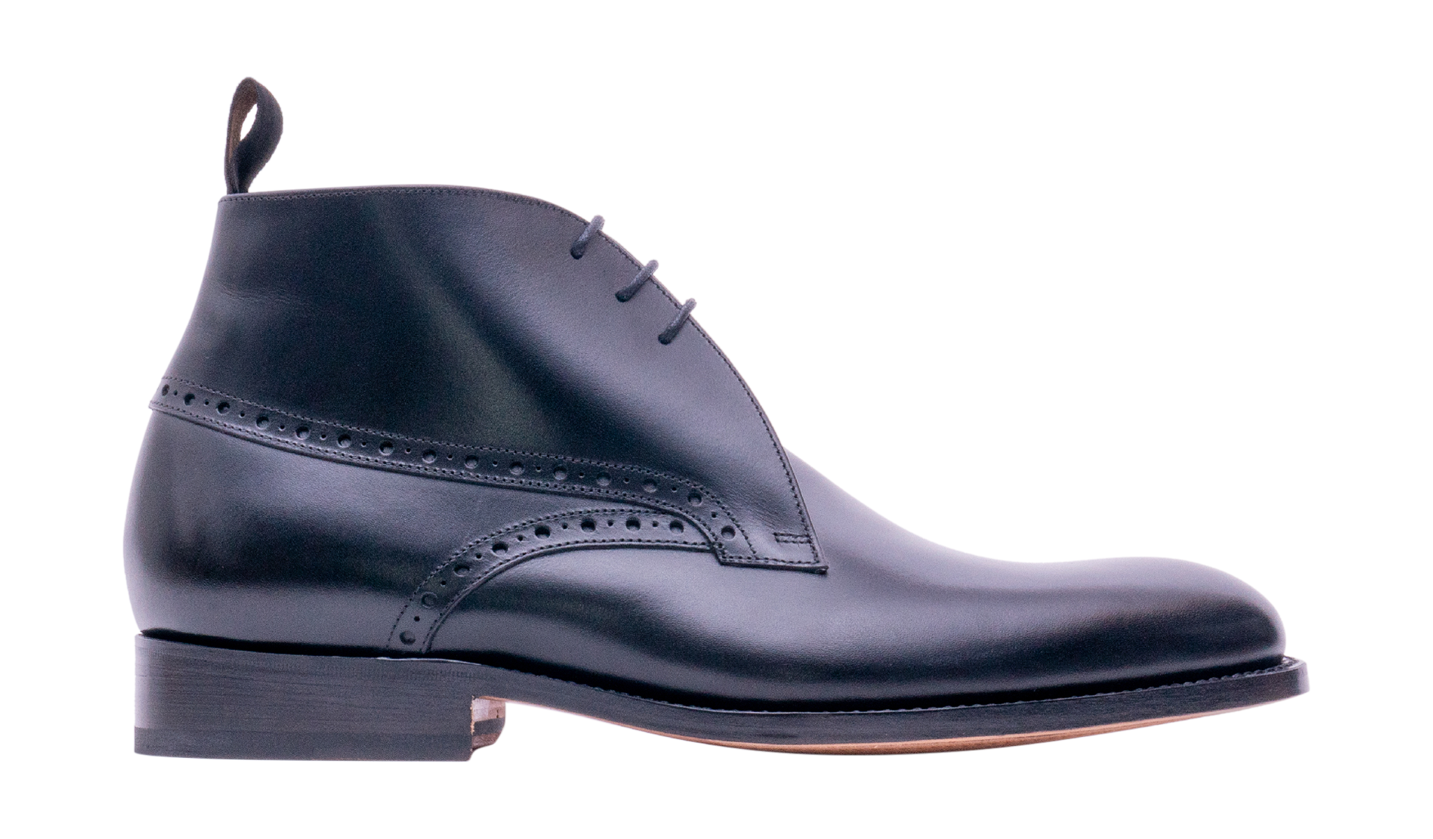 Black leather chukka clearance