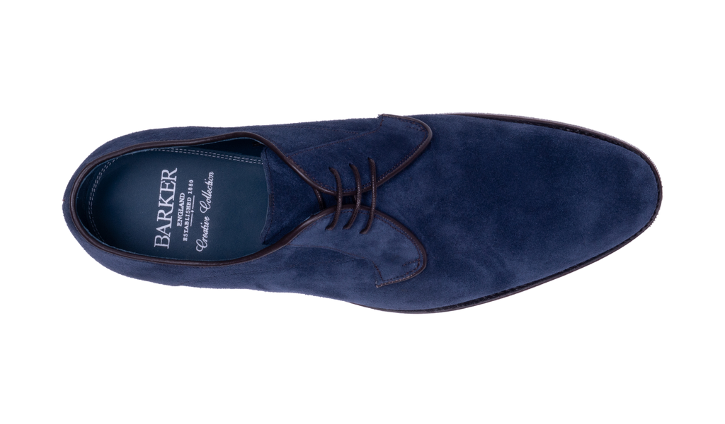 Derby - Navy Suede