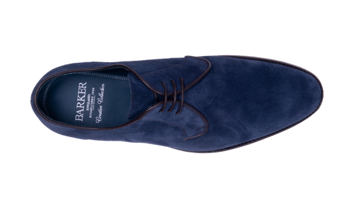 Derby - Navy Suede