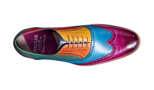 Valiant Multi Multi Coloured Mens Oxford Brogue Barker Shoes UK