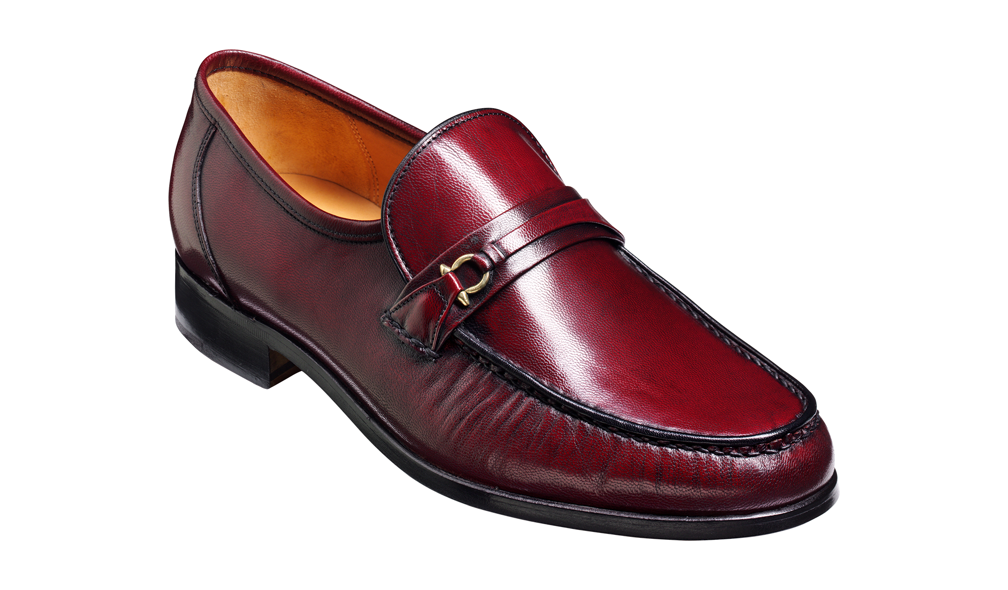 Wade Burgundy Kid Mens Loafer Barker Shoes UK
