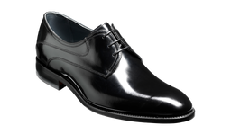 英国William　Barkerの黒い革靴 Wickham - Black Hi-Shine | Mens Derby Shoes | Barker Shoes UK