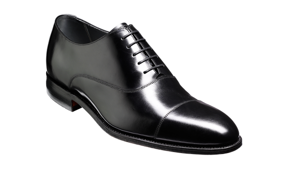 Duxford Black Calf Toe Cap Oxford Mens Oxford Barker Shoes UK