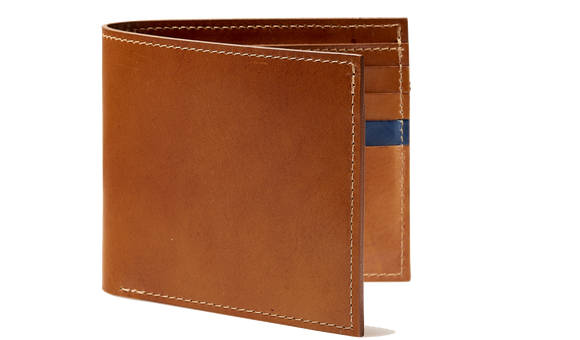 Bifold Wallet One Stripe - Antique Rosewood Calf