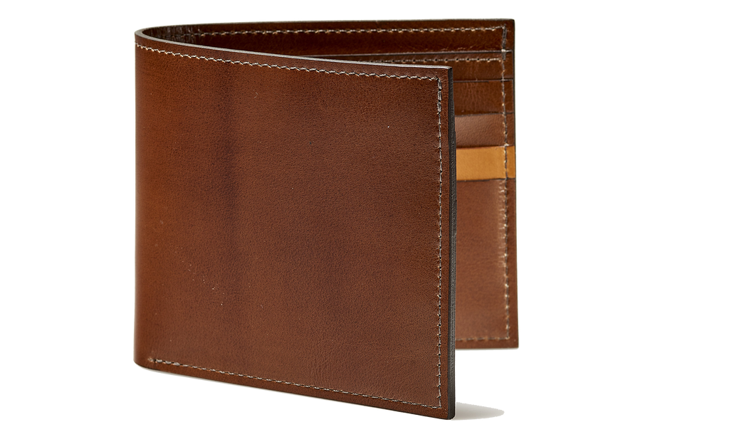 Bifold Wallet One Stripe - Dark Walnut Calf