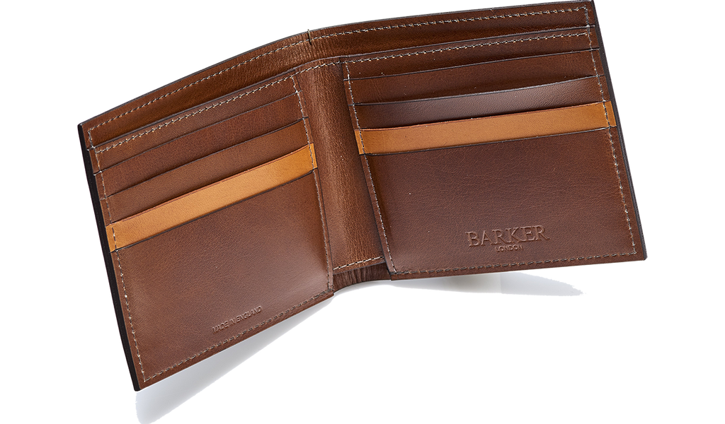 Bifold Wallet One Stripe - Dark Walnut Calf