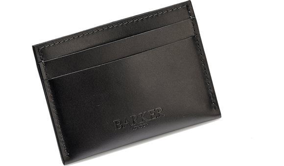 Card Holder Straight - Black Calf