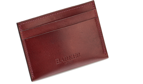 Card Holder Straight - Cherry Calf