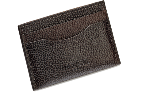 Card Holder Curved - Dark Brown Grain