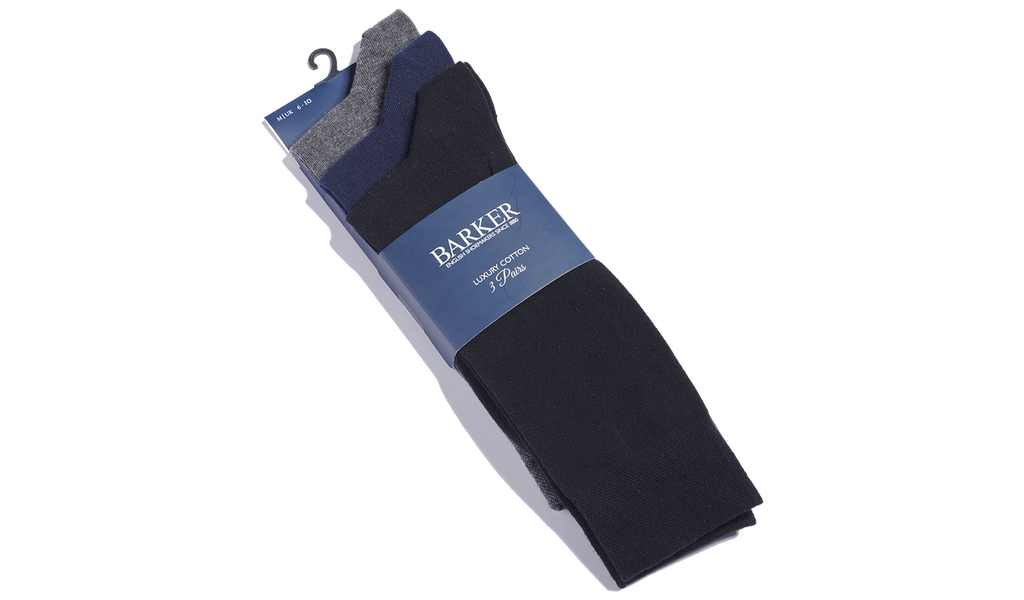 Socks (Three Pack) - Black / Navy / Grey