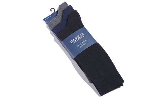 Socks (Three Pack) - Black / Navy / Grey